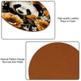 thumbnail image 5 of Panda 6PCS Round Coasters Set, Microfiber Leather Drink Coasters 11x11 cm/4.3x4.3 in - Heat Mats for Home and Kitchen Use, 5 of 6