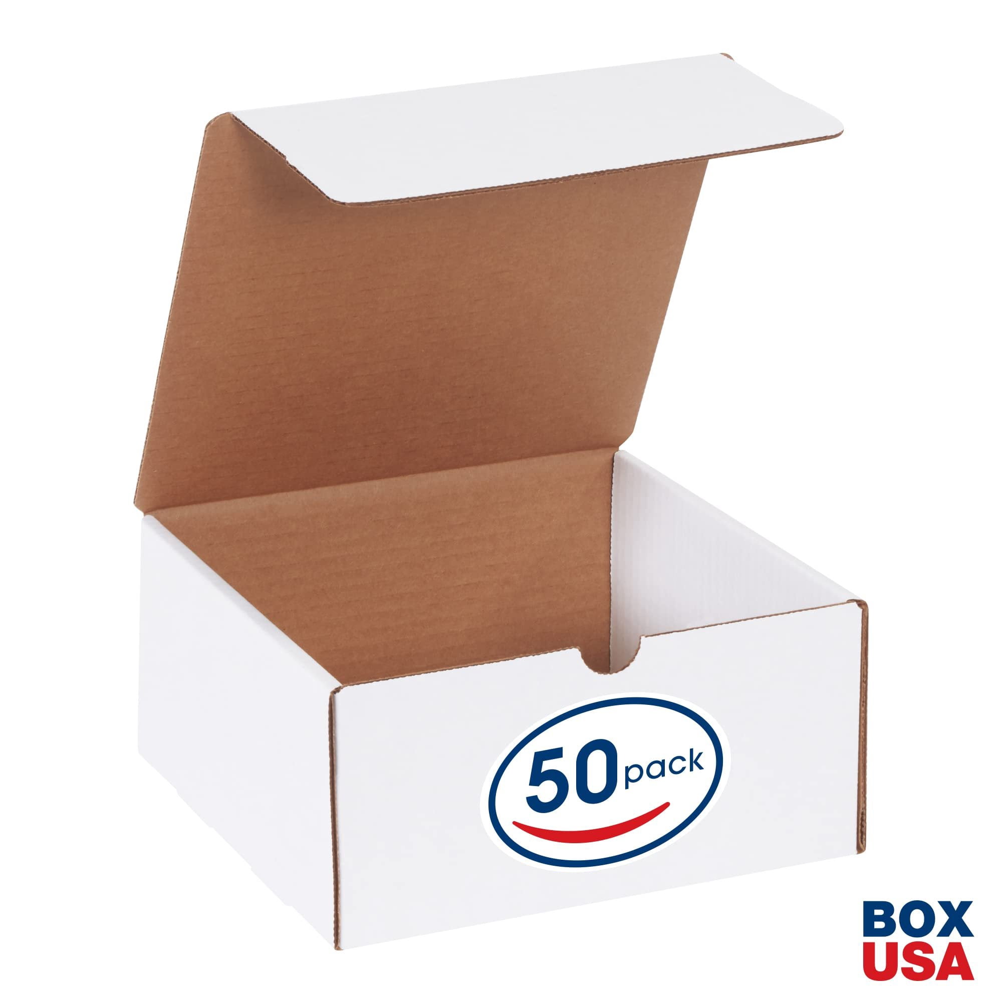BOX USA Shipping Boxes Small 8"L x 8"W x 4"H, 50-Pack  Corrugated Cardboard Box for Packing, Moving and Storage