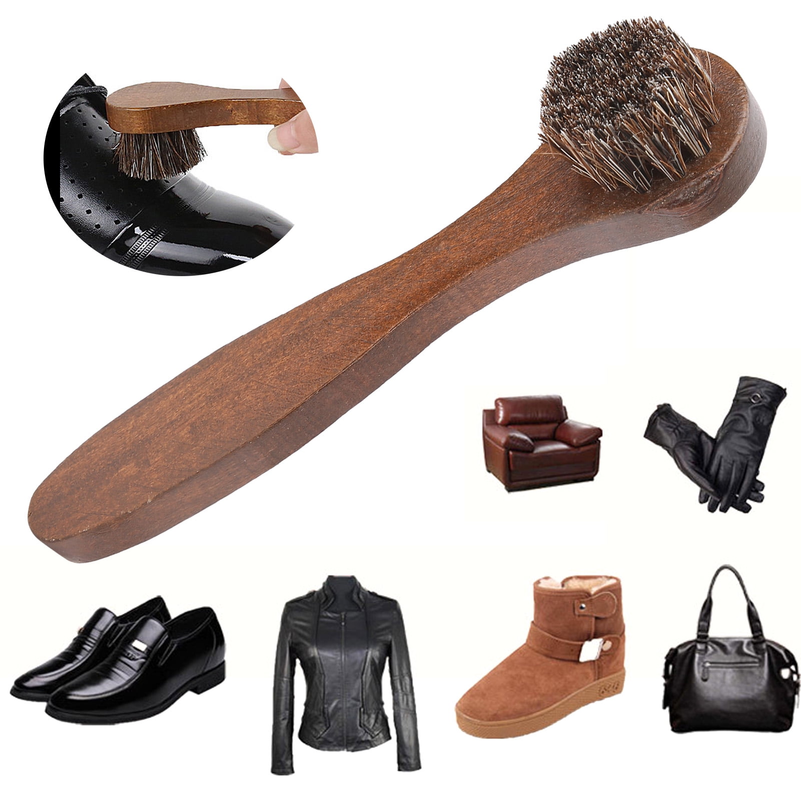 Cleaning shoe polish applicator brush deals