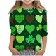 thumbnail image 2 of Blusas y camisas de manga larga y cuello redondo para niños y niñas, estilo casual, original, con estampado de manga 3/4 y cuello redondo, ideal para niñas de 3 a 14 años., 2 of 6