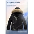 thumbnail image 5 of Chrisuno Boy's Hooded Winter Bomber Coat Warm Puffy Jacket Thicken Quilted Outerwear With Removable Hood Black 8, 5 of 5