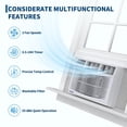 thumbnail image 4 of 12000 BTU Window Air Conditioner Unit with Remote Control, Cools Rooms Up to 550 Sq ft, 3 Cooling & Fan Speeds Quiet Operation, Digital Display, Easy Install Kit, for Bedroom, Office, 4 of 9