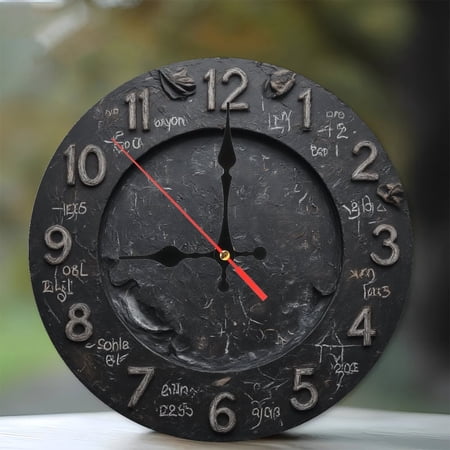 10-Inch Silent Wooden Wall Clock, Vintage Rustic Style Wall Clock Home Decor Unique Gift Silent Non-Ticking Clock, Battery Operated (AA Batteries Not Included), Artistic Home Decor