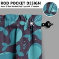thumbnail image 5 of Kitchen Curtains 36 Inch Short - 3 Panel Set, Shark Whale Dolphin Ocean Theme, Rod Pocket Window Curtain, 100% Polyester for Nautical Farmhouse Kitchen, Easy Wash, 5 of 6