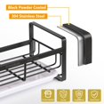 thumbnail image 4 of Large Kitchen Sponge Holder, Sink Caddy, Sponge Brush Soap Holder with Removable Tray, Not Include Soap Dispenser, Black, 4 of 7
