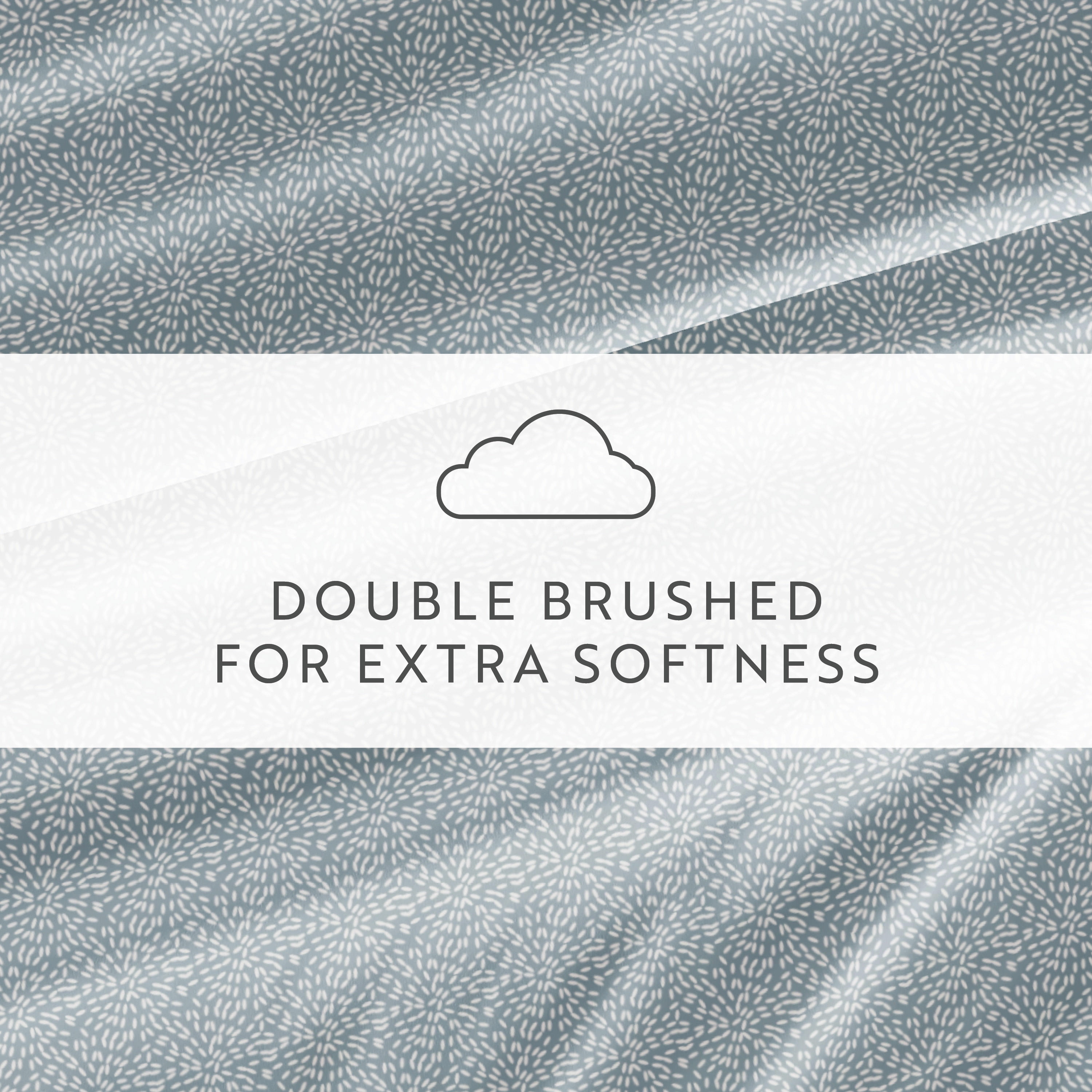 Noble Linens 3 Piece Pattern Microfiber Bed Sheets Set, Sky Blue Modern Circles, Twin