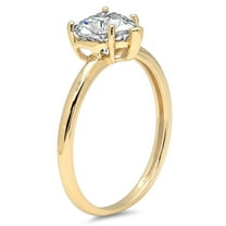 1.25 ct Heart Cut White Sapphire Solitaire Engagement Ring for Women in 18K Yellow Gold