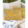 thumbnail image 6 of Fall Flowers Throw Pillow Cover 12 x 20 Inch Decorative Pillow Cover Orange Farmhouse Flowers Leaves Ethnic Lumbar Pillowcase Seasonal Rectangle Cushion Case for Couch Sofa Bed Living Room, 6 of 7