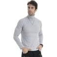 thumbnail image 4 of Men Slim Fit Lightweight Long Sleeve Pullover Top Turtleneck T-Shirt, 4 of 13