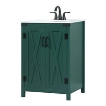 24 inch single bathroom vanity in green