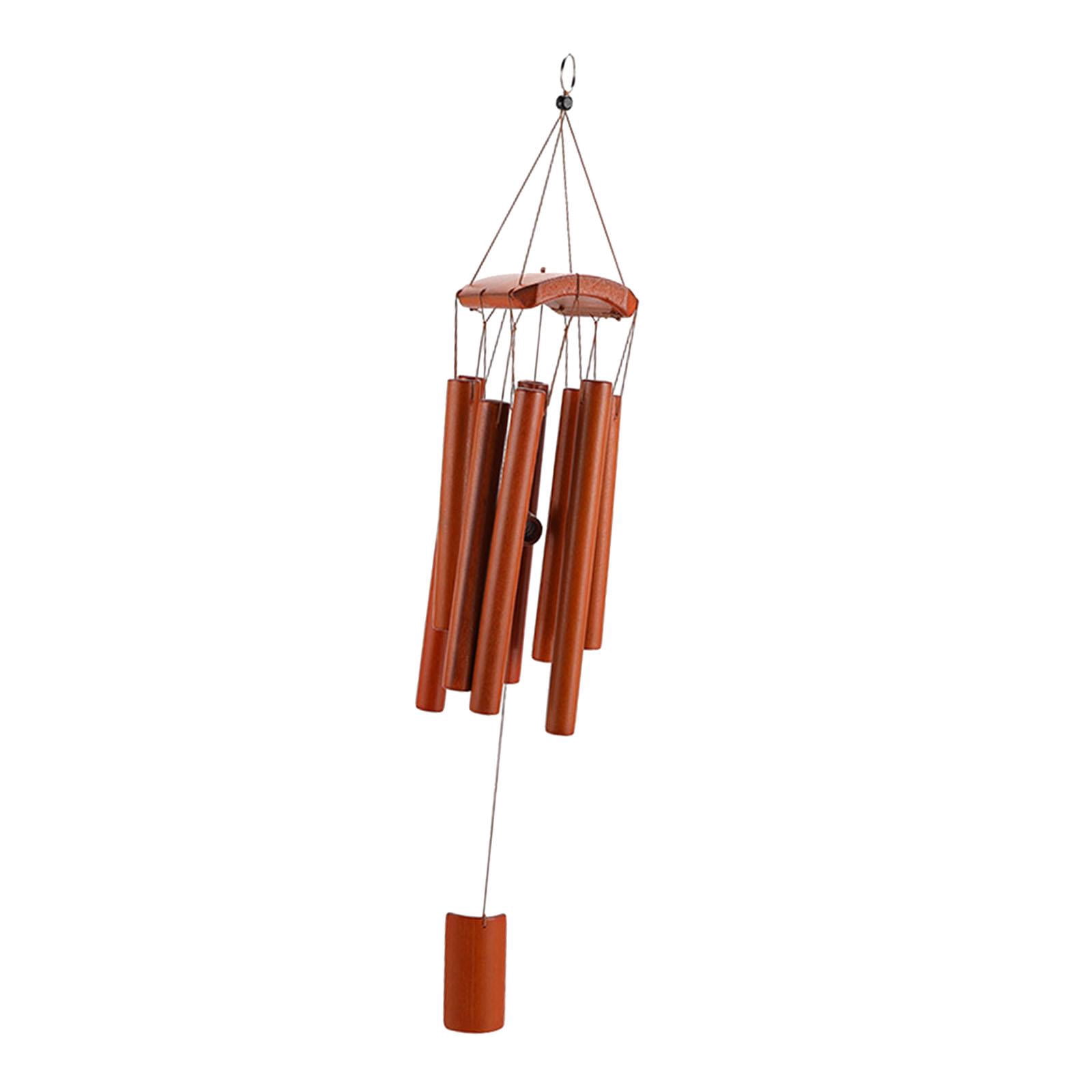 Colaxi Bamboo Chime Wooden Wind Chime Modern Bless Hanging Crafts Garden Wind Chime Wind Bell for Yard Room Outside Home Decor Porch