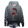 thumbnail image 1 of WEAIXIMIUNG Chandails en Molleton d'Automne Graphiques pour Femmes Automne et Hiver Noël Rouge Verre Imprimé Col Rond Manches Longues Chandail à Capuchon Sport Décontracté (1), 1 of 4