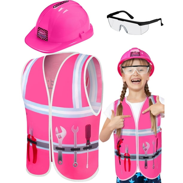Disfraz de trabajador de la construcción Handepo para niños con casco