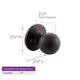 thumbnail image 5 of Ball Dummy Door Knob, Non-Turning Closet and French Door Knob in Matte Black, 5 of 12