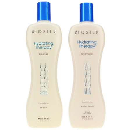 Biosilk Hydrating Therapy Shampoo 12 oz & Hydrating Therapy Conditioner 12 oz Combo Pack