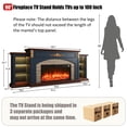thumbnail image 2 of 90" Fireplace with Mantel, Large Farmhouse TV Stand with 36" Firewood Fireplace, LED Entertainment Center with Power Outlets Adjustable Shelves, 2 of 7