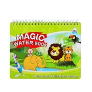 Toonshare Magic Water Coloring & Doodle Book Early Education Water Painting Pages Reusable