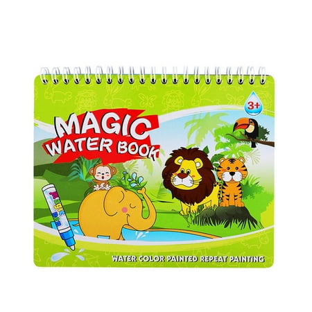 Toonshare Magic Water Coloring & Doodle Book Early Education Water Painting Pages Reusable