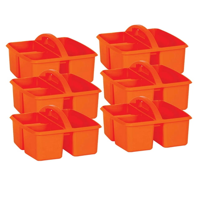 TEACHER CREATED RESOURCES (6ea) Caddie de Stockage en Plastique ORANGE