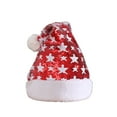 thumbnail image 2 of D-GROEE Christmas Hat, Xmas Holiday Hat for Unisex Adults,Glitter Design Soft Xmas Cap for New Year Festival Party Supplies, 2 of 7