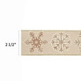 thumbnail image 3 of LaRibbons 2 1/2" Wired Ribbon | "Jumbo Glitter Snowflake" Natural/Gold | 10 Yard Roll, 3 of 6