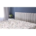 thumbnail image 5 of Ambesonne Floral Design Fitted Sheet, Simple Wildflowers, Queen Size, Eggshell Purple Grey, 5 of 5
