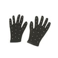 thumbnail image 1 of serony Shiny Figure Skating Wrist Gloves Mittens with Transparent Rhinestones Warm Crystal Gloves Adult Driving Skating Performance Black M, 1 of 5