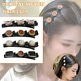 thumbnail image 5 of 2pcs Sparkling Crystal Stone Braided Hair Clips, Vintage Hairpin Clip, Braided Hair Clip Satin Fabric Hair Bands for Women, 5 of 5