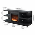 thumbnail image 6 of Evelyn&Zoe Maya Rectangular TV Stand with Crystal Fireplace for TV's up to 65", Black Grain, 6 of 7