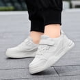 thumbnail image 5 of lnmuld Girls Macaron Color Block Mesh Skate Sneakers Adjustable Lightweight Platform Sole Daily Casual Trainers Size:10.5-11 Years, 5 of 8