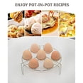 thumbnail image 2 of Steamer Rack for Instant Pot Stackable Egg Vegetable Pressure Cooker Steam Rack, Stainless Steel Food Basket Stand, 2Pcs, 2 of 4