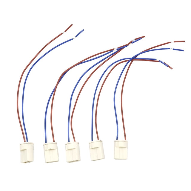 JINGT 5Pcs G9 Lamp Holder Socket With Cable For Halogen LED Bulbs Max 500W 250V 2A Ceramic Light Bases Lighting Accessories