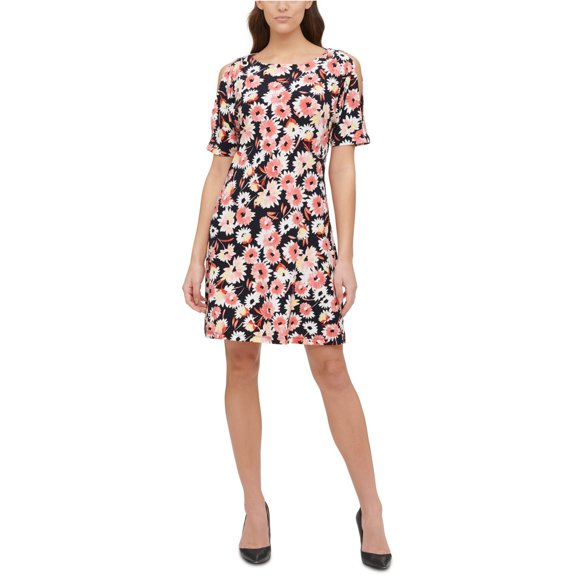 Tommy Hilfiger Womens Floral A-Line Dress