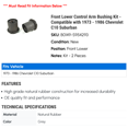 thumbnail image 2 of Front Lower Control Arm Bushing Kit - Compatible with 1973 - 1986 Chevy C10 Suburban 1974 1975 1976 1977 1978 1979 1980 1981 1982 1983 1984 1985, 2 of 2