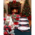 thumbnail image 4 of 175PCS Christmas Plastic Plates - Red Plastic Plates - Christmas Disposable Dinnerware Sets Include 50Plates, 75Silverware, 25 Cups and 25Napkins for Xmas Parties, 4 of 9