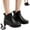 Black, variant on YOUYEDIAN Rain Boots Men Lightweight Rubber Waterproof Garden Shoes Outdoor Breathable Non-Slip Ankle Booties
