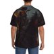 thumbnail image 3 of Fotbe Cool Skull Western Cowboy Camisa Estampada de Manga Corta para Hombre, Casual de Verano, Estilo Playero, Sin Arrugas-X-Large, 3 of 5