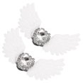 thumbnail image 1 of 1 Pair Angel Wings Shoes Clips Rhinestone Shoes Buckles Decorative Shoe Charms, 1 of 6
