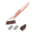 thumbnail image 1 of Dispensador de jabón a presión, juego de cepillos de limpieza para cocina, cepillo para fregar y lavar. Rosa con 3 cabezas, 1 of 9