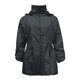 thumbnail image 3 of Gibobby chaquetas largo de algodón Chubasquero de manga larga de Color sólido a la moda para mujer con capucha cortavientos con cremallera y cordón impermeable con bolsillos (Gris, M), 3 of 5