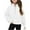 White, variant on BRGZLK Kids Half Zip Sweatshirt Girls Long Sleeve Thumb Hole Pullover Tops Loose High Neck Fleece Crop Tops with Pocket Black 11-12 Years