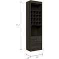 Soria Bar Double Door with Sixteen Builtin Wine Rack