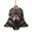 Bell Shape, variant on Angel Shape Christmas Wooden Hanging Ornaments, 6 Pcs, Xmas Tree Decor for Home Office with Tribal Ethnic Wolf Design