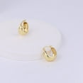 thumbnail image 7 of 14K Gold Plated Chunky Small Hoop Earrings for Women, Hypoallergenic Thick Huggie Jewelry Gift for Mom, 7 of 7