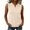 Beige, variant on Qiopertar Women's Tank Tops Sleeveless V Neck Casual Summer Tops Lightweight Loose Blouse Solid Color Collared Fashion Basic Shirt, Army Green XXL