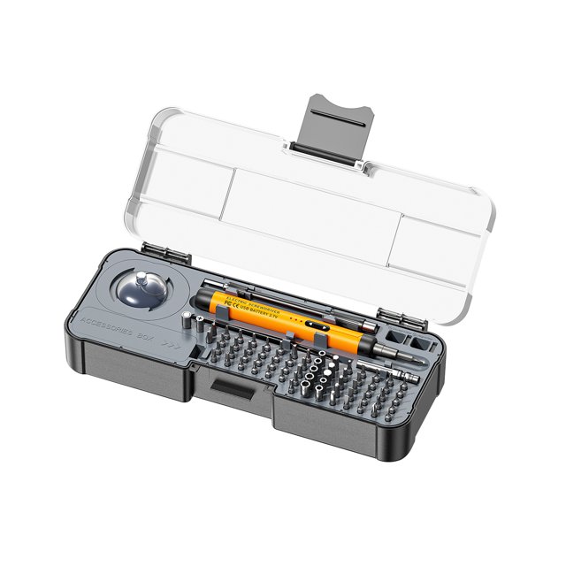 Tournevis Électrique Multifonction, Petit Ensemble de Tournevis Portatif Sans Fil, Ensemble de Tournevis Électrique Rechargeable Type‐C avec 68 Embouts de Précision, Ensemble d'Outils de Réparation Électriques
