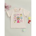 thumbnail image 4 of RUINIXCW Toddler Baby Girl Back to School Shirt Kids Kindergarten Outfit First Day of School Outfit Book Pencil Bus Printed Short Sleeve Loose T Shirt Top Big Girls Summer Shirts Clothes 3-9 Years, 4 of 9