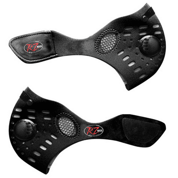 RZ Mask M1 Neoprene Air Filtration Face Mask with Carbon Filters for Woodworking, Extra Large, Black