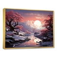 thumbnail image 2 of Designart "Whimsical Dawn Winter Scene I" Snow Floater Framed Canvas Prints, 2 of 5