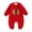 Black, variant on Fesfesfes Newborn Bodysuit Infant Neutral Baby Girls Thick Fleeces Chinese New Year Suit Romper Jumpsuit Sets On Sale